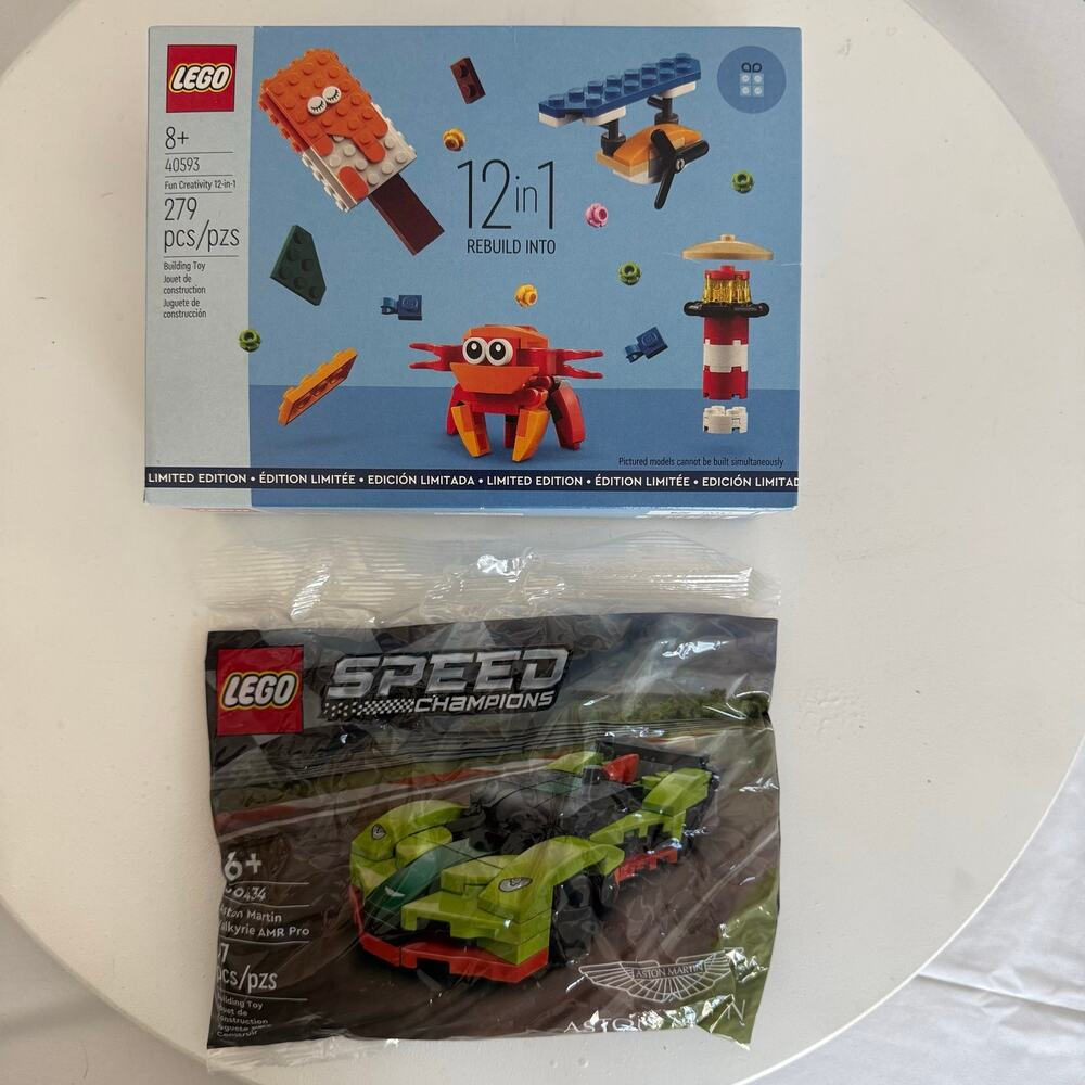 LEGO Fun Creativity 12-in-1 & 30434 Aston Martin Valkyrie Bundle NEW